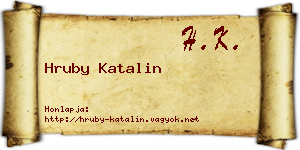 Hruby Katalin névjegykártya